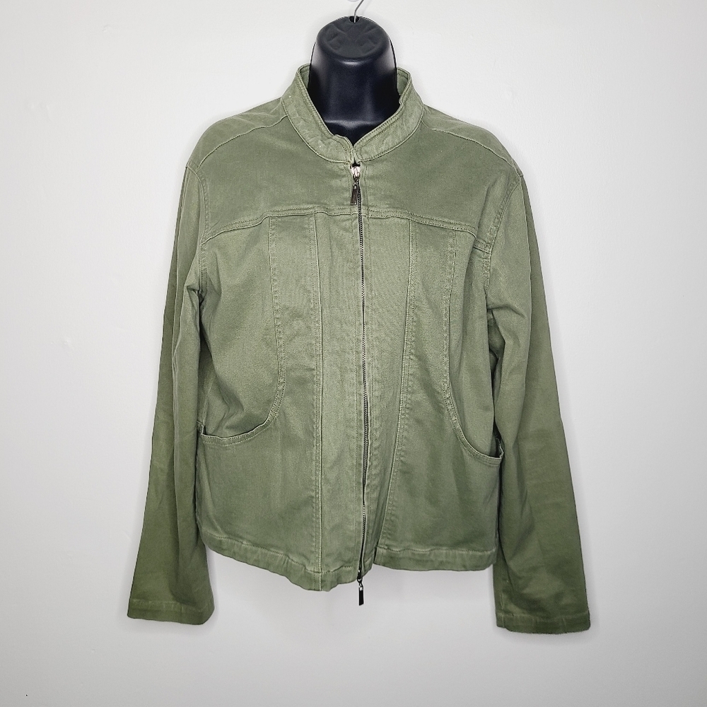 Cache Creek Vintage Olive Lightweight Racer Jacket